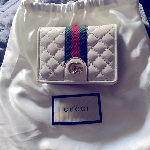 Gucci White GG Quilted Trapuntata Compact wallet - Picture 6 of 13